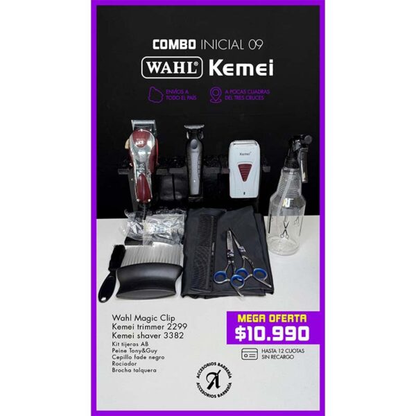 Kit Inicial 09 WAHL + KEMEI